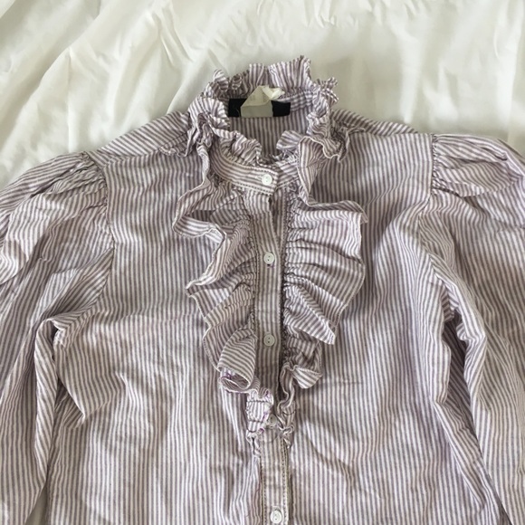 Striped Ruffle Blouse - Picture 1 of 3